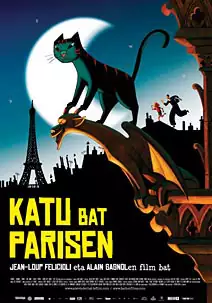 Pelicula Katu bat Parisen EUSK, animacion, director Jean-Loup Felicioli y Alain Gagnol